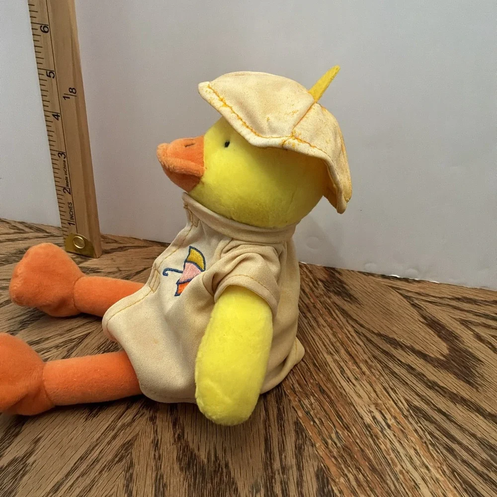 Yellow Duck Wearing Rain Jacket Stuffed‎ Animal